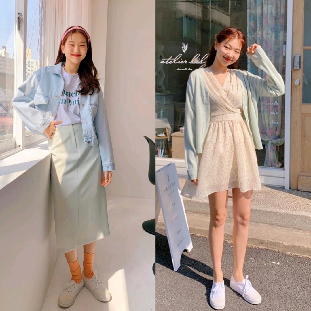 很火的韩国小姐姐穿搭,韩国小姐姐的穿搭日常完美身材