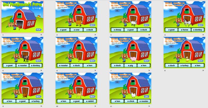 免费精美教学ppt,动物英语单词ppt讲解