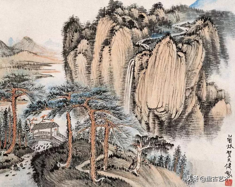 国画老树怎么画,国画泼墨老树的画法