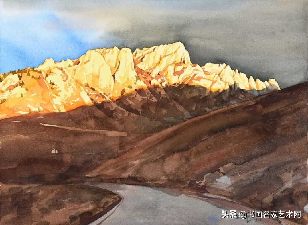 杨柳水彩画教程,关于杨柳的水彩画画作品