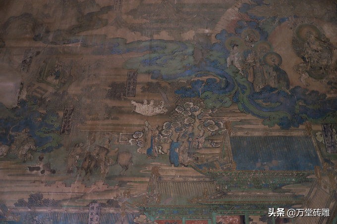 山西佛光寺里的壁画,山西的明清古建里面的壁画