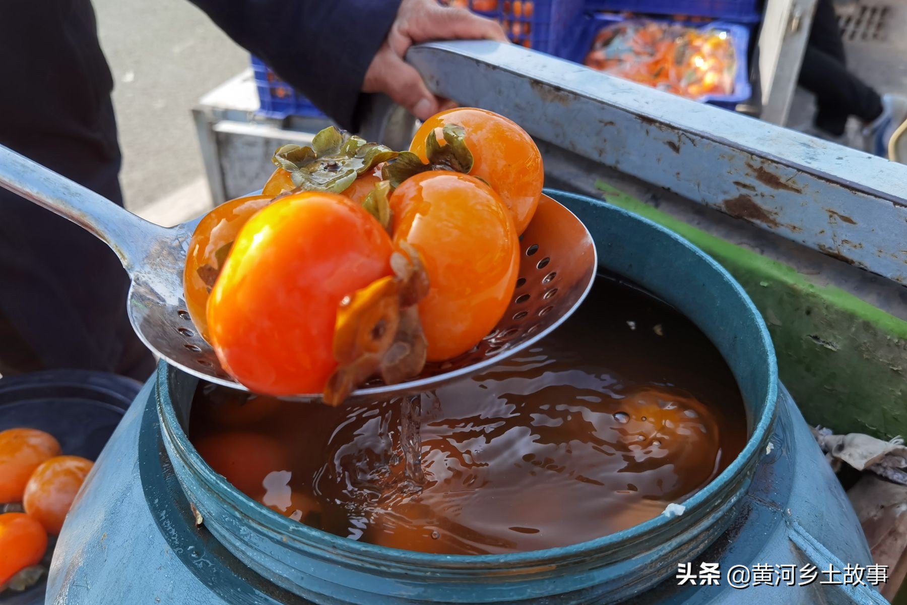 山西泡柿子又脆又甜,山西泡柿子