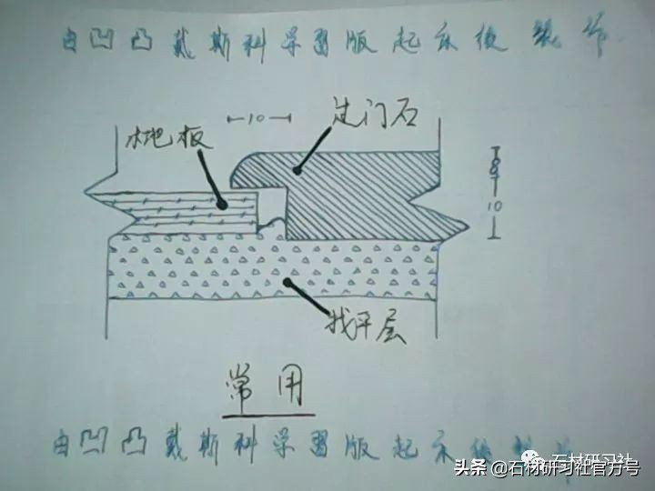门槛石嵌入地板,门槛石贴地板