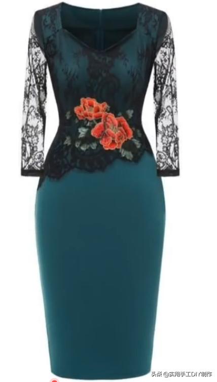 春天的手工白色蕾丝连衣裙,布艺蕾丝连衣裙