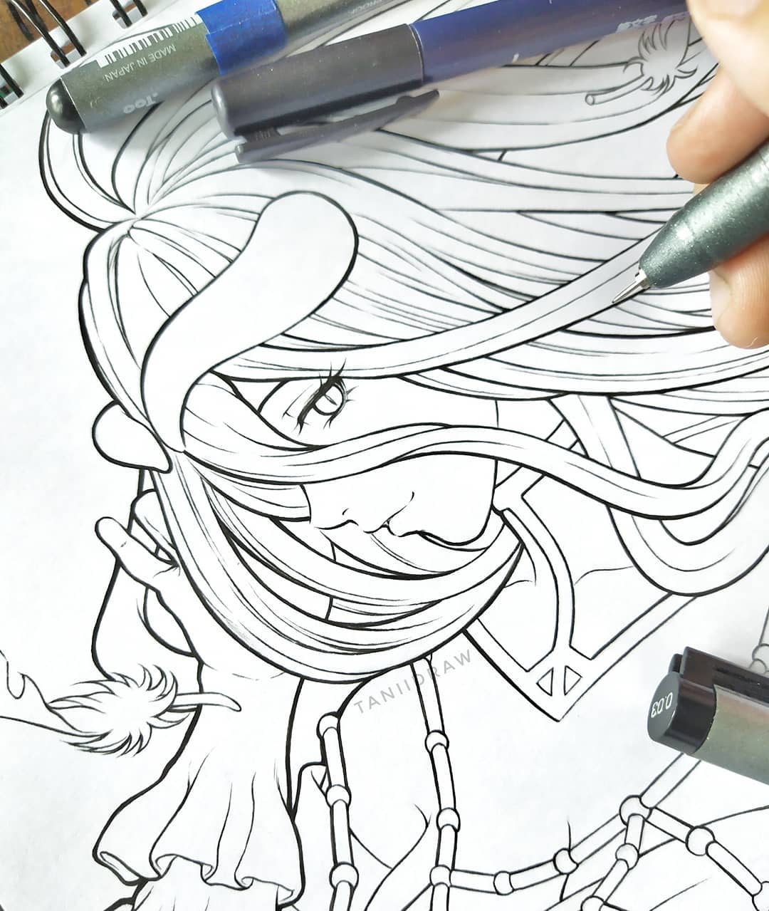 动漫60色马克笔画可爱动漫人物,touchmark马克笔手绘动漫