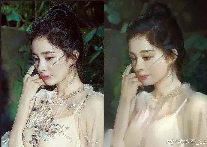 他的手绘原画太牛了，笔下美*欲人**欲飘仙，色调与笔感美煞无数网友