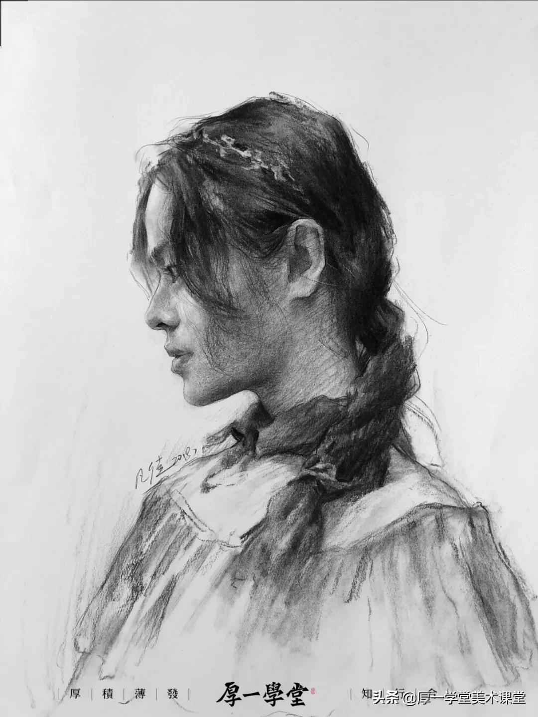 联考高分素描人头像,素描头像联考得分技巧