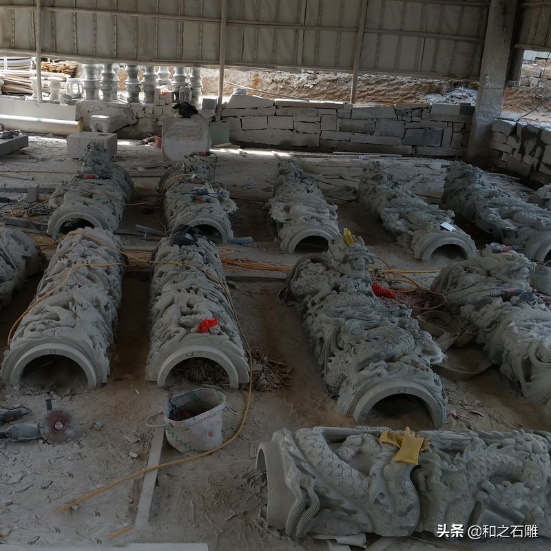 龙柱石雕雕刻,石雕龙柱的设计与雕刻工艺
