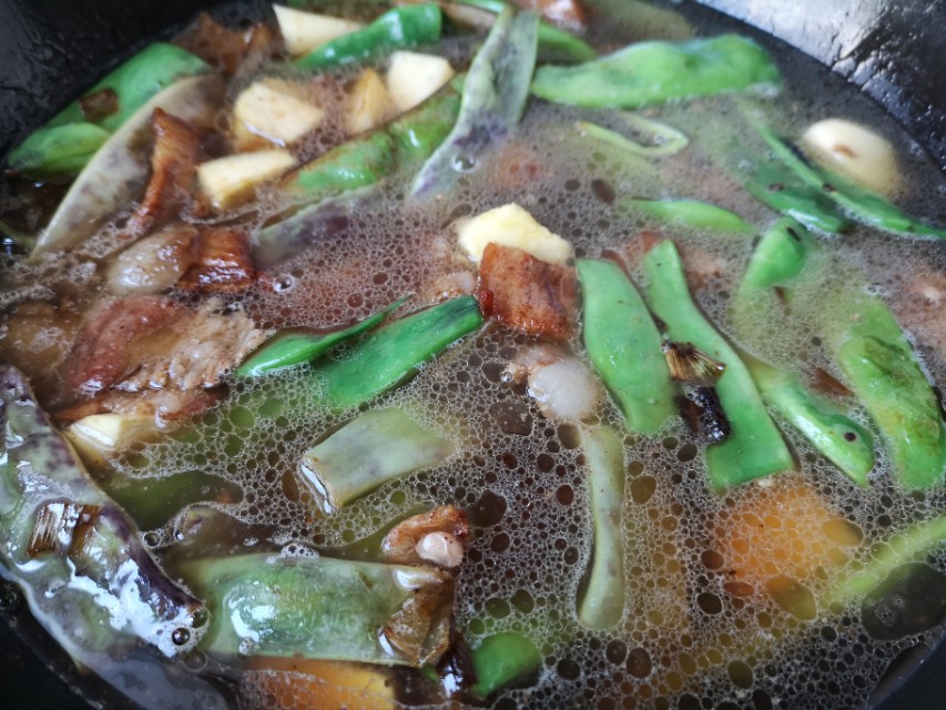 炖面豆的做法,家常炖面豆