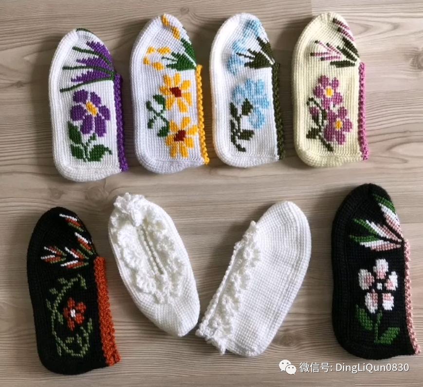 波西米亚风手工编织鞋子,针织作品50款