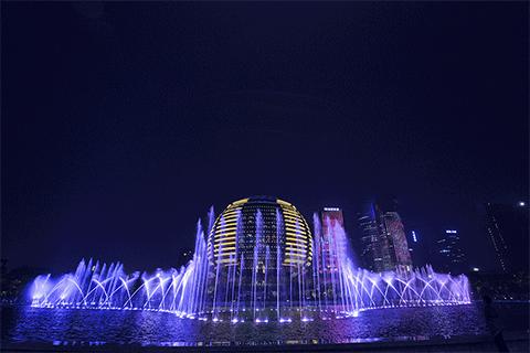 宝鸡灯光喷泉,美好的宝鸡音乐喷泉水景灯光秀