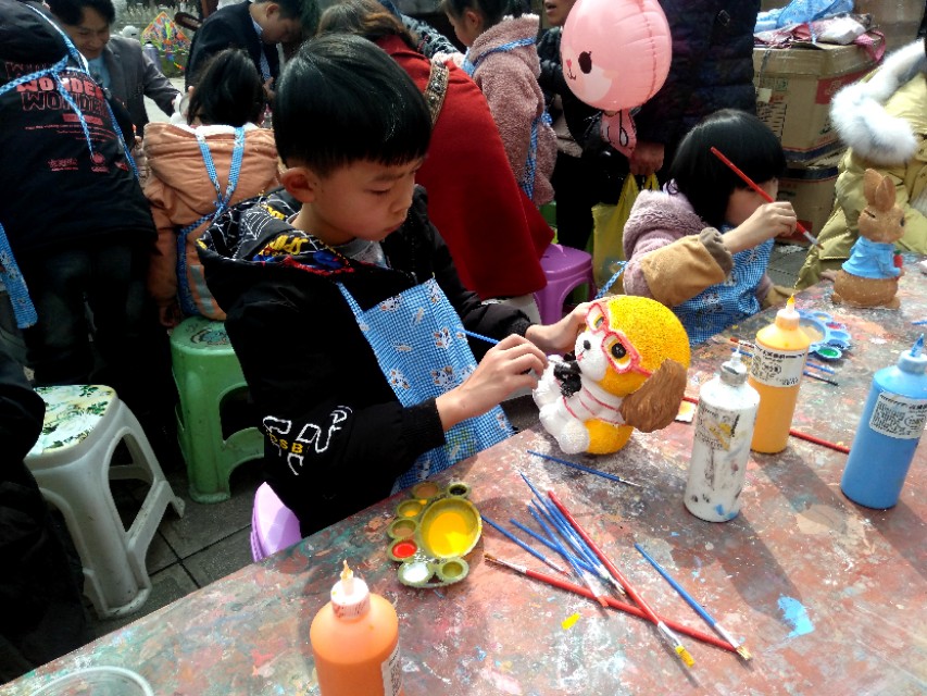 石膏diy绘画图片简单,diy染色石膏