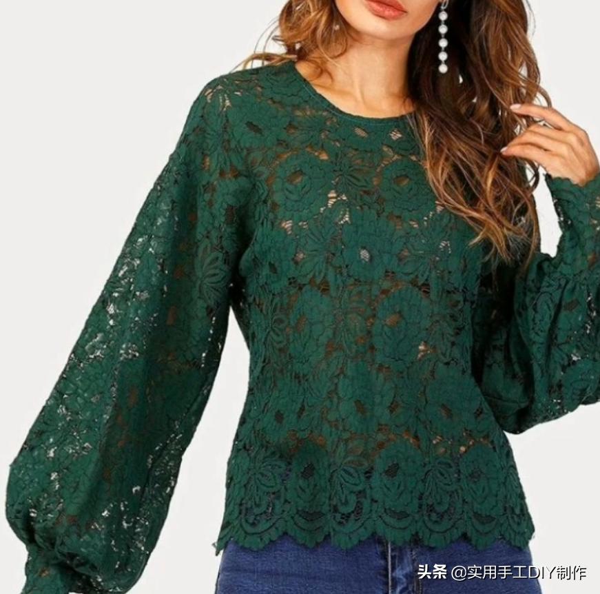 布艺裙子作品,手工蕾丝花边上衣
