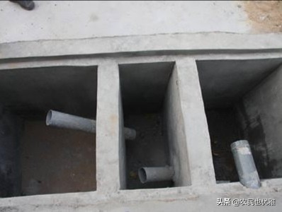 三格式化粪池标准尺寸与施工方法,一砖砌三格化粪池图解