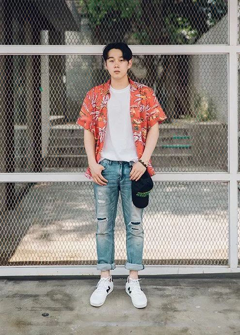 夏威夷衬衫搭配夏日,夏威夷衬衫夏日风