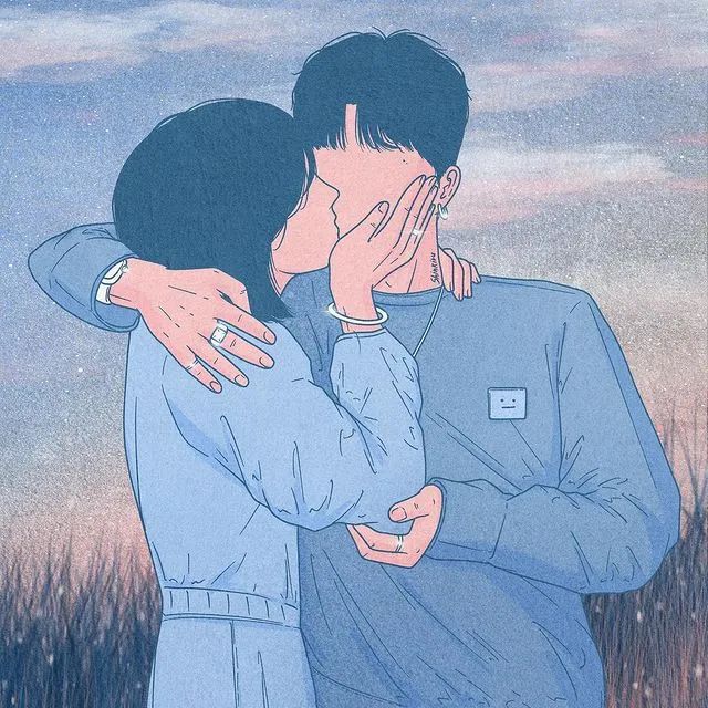 韩国插画师霸道总裁插画,韩国插画师笔下的情侣日常