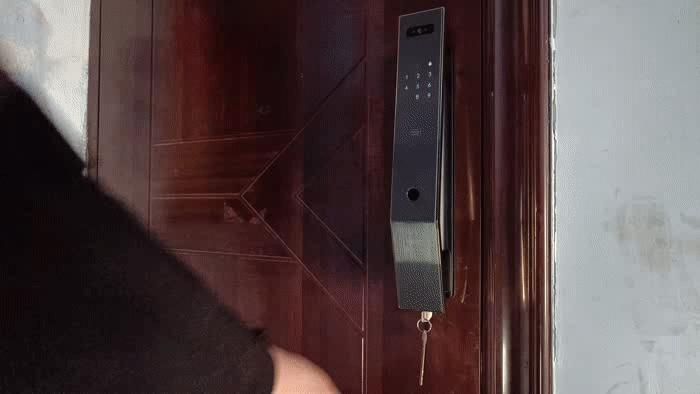 t11face智能门锁如何室内开门,开锁智能门锁