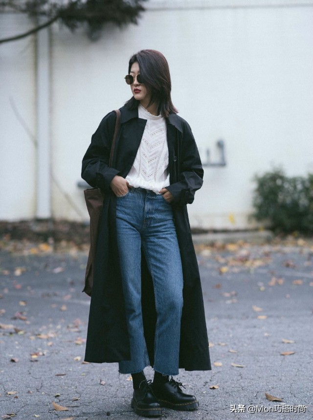 风衣搭配马丁靴好看吗,风衣鞋子搭配马丁靴还是老爹鞋