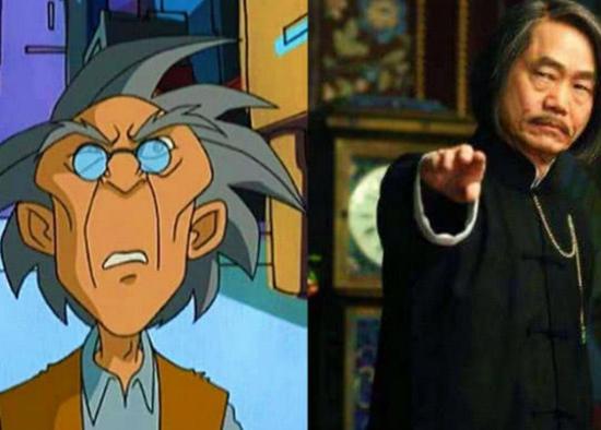 成龙历险记老爹与小玉换脸照片,成龙历险记真人版老爹打小玉图片