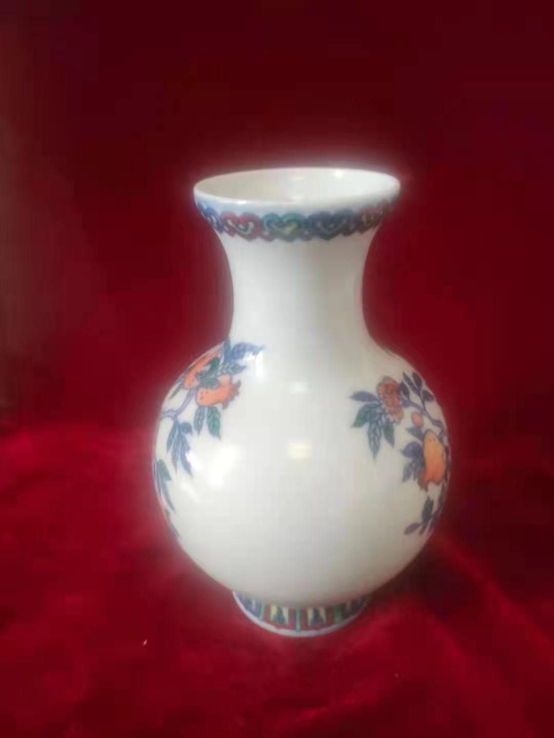 粉彩石榴瓶,陶瓷石榴瓶大号