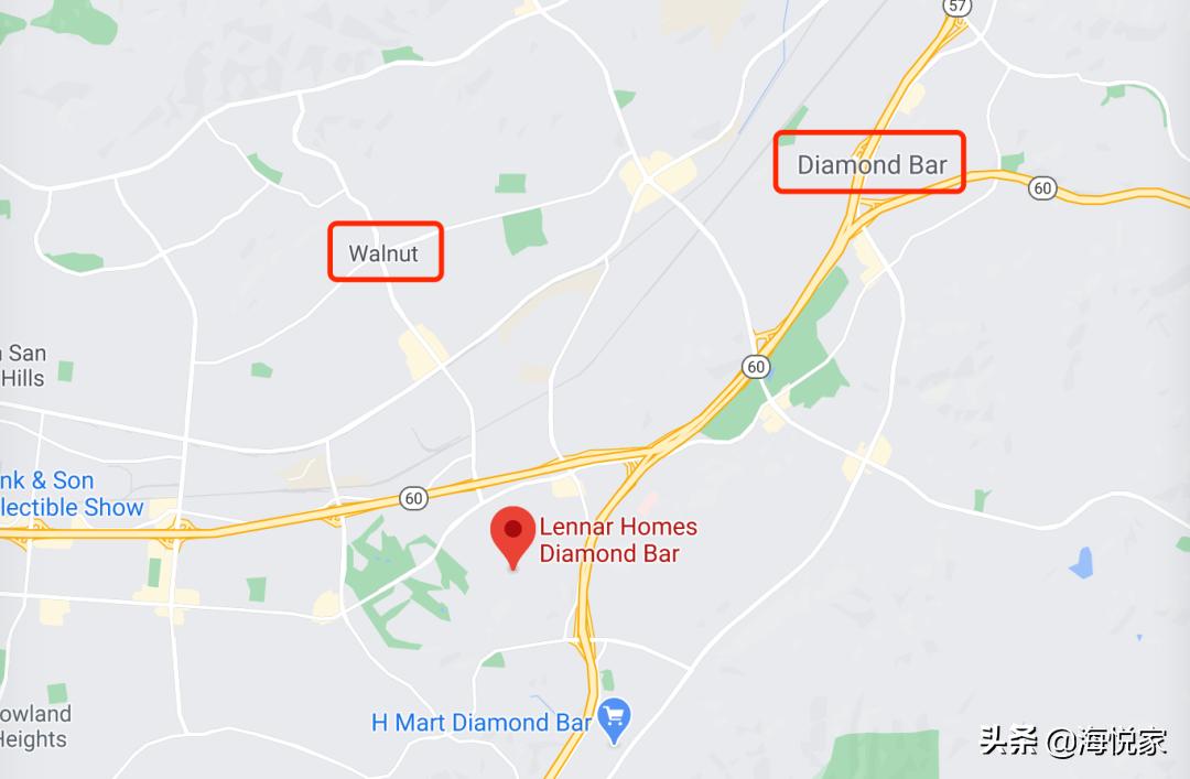 钻石吧离洛杉矶市区多远,钻石吧