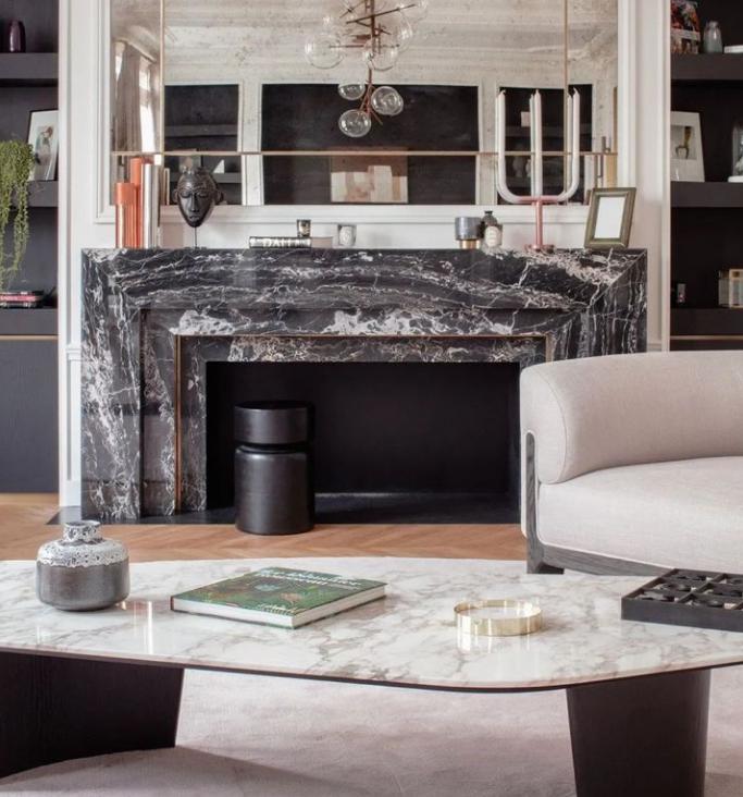 大理石背景墙家具搭配,大理石地砖客厅适合什么家具