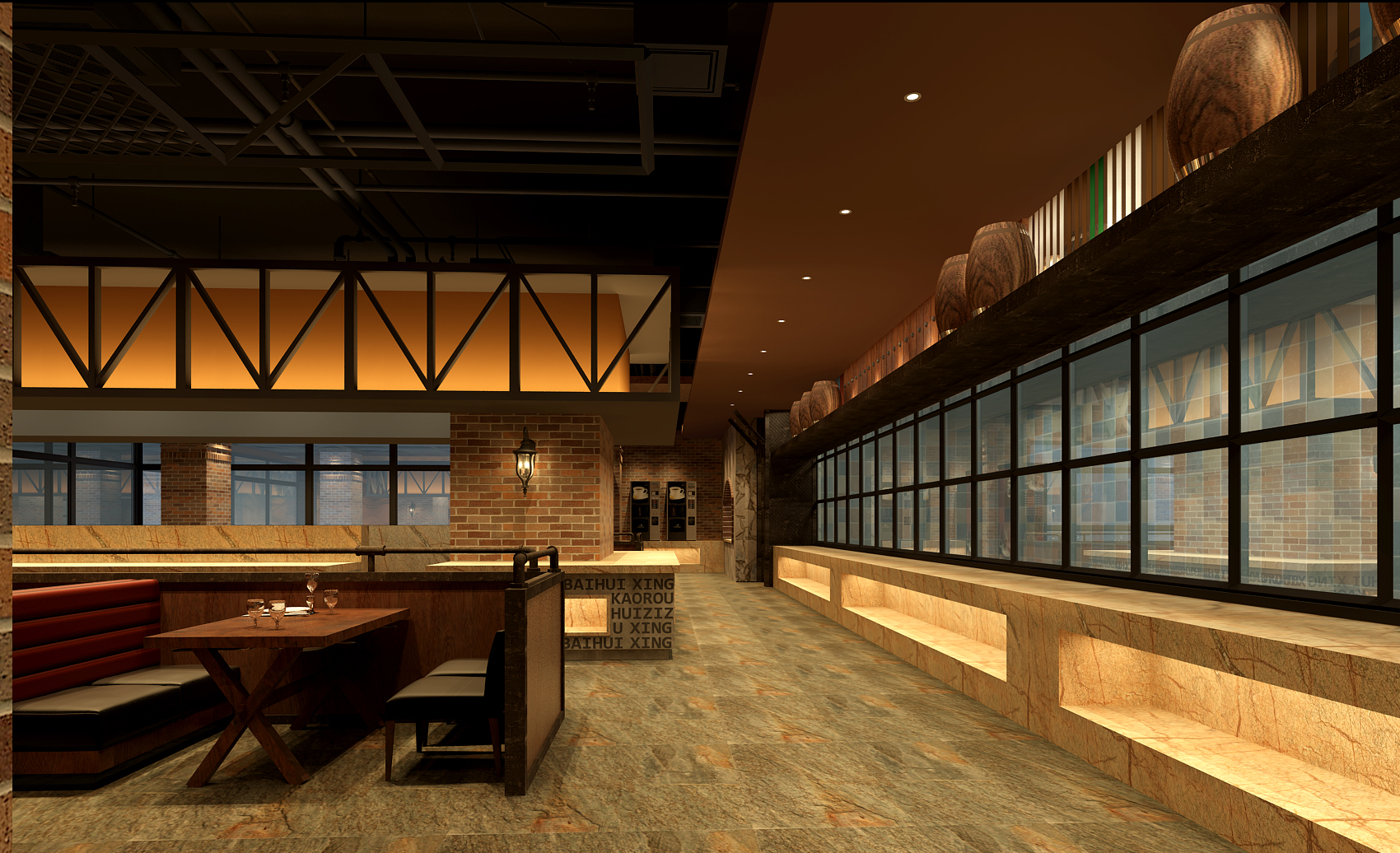 火锅店烧烤店设计分享,自助烤肉火锅店设计