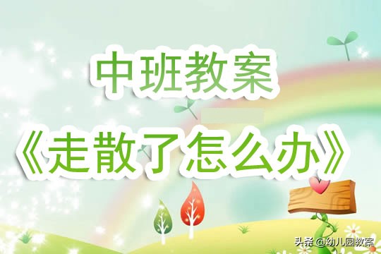 幼儿园中班公开课教案完整版,中班走丢了教学反思
