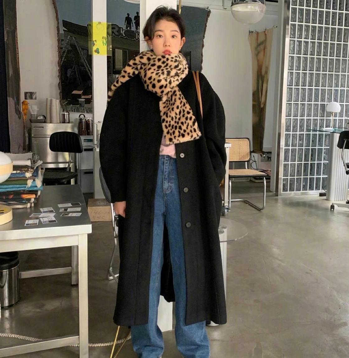 冬天戴围巾欧美,冬天围巾这样系百搭时尚