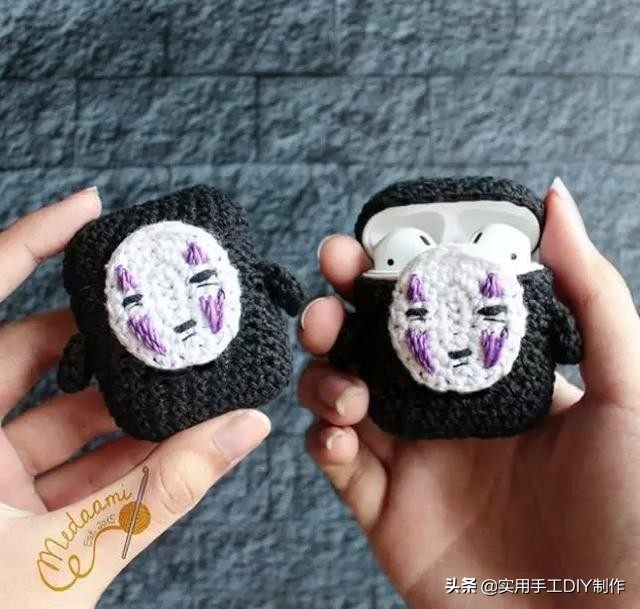 针织手机壳教程全部,萌萌的手机套编织