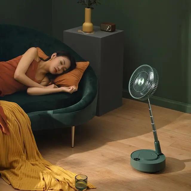 静音无叶风扇带加湿器,风扇小型静音可充电折叠