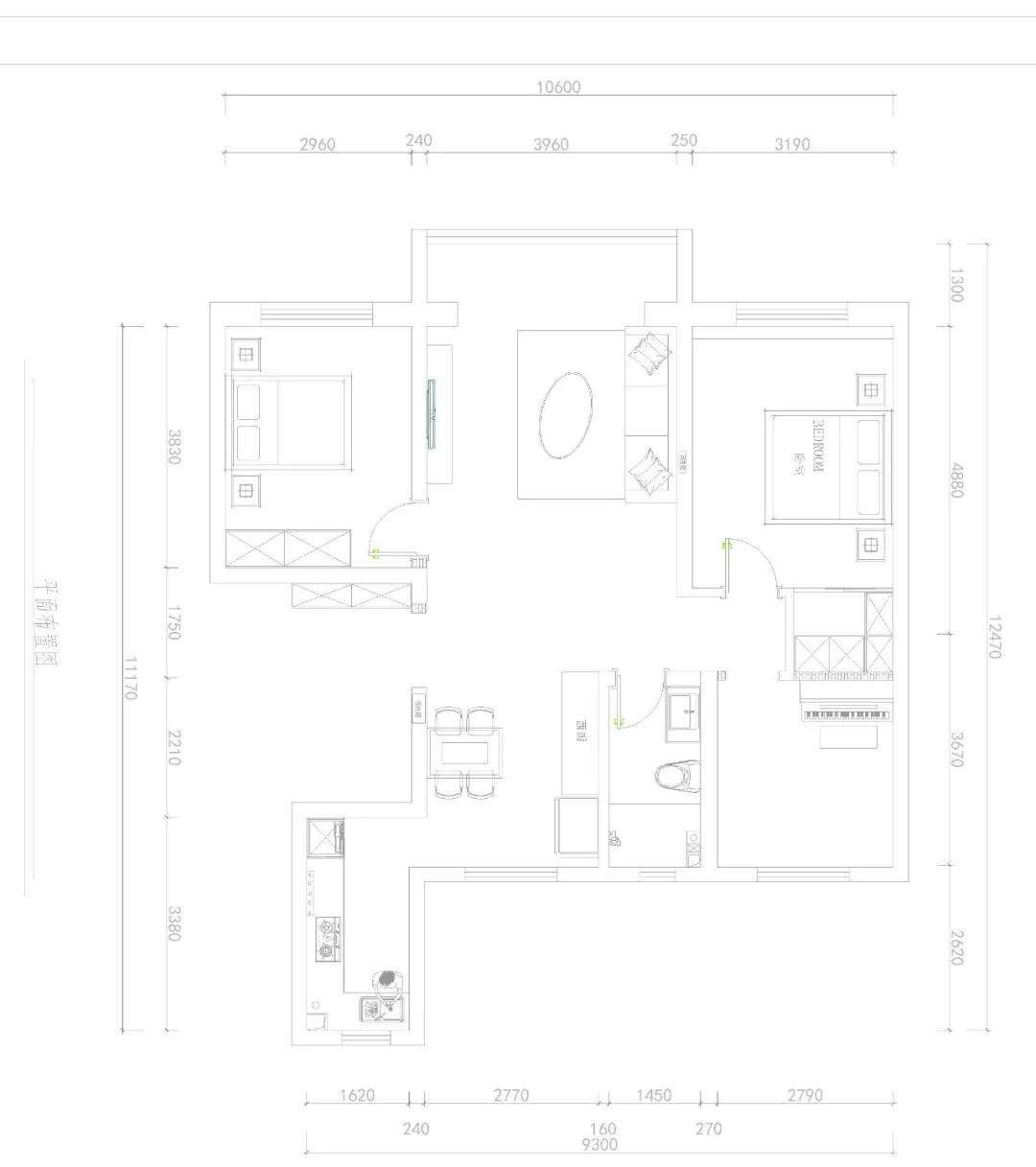鑫友装饰格局图,鑫友装饰十万元案例