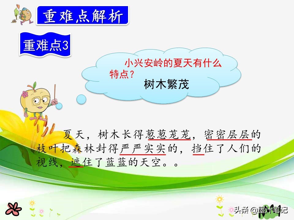 美丽的小兴安岭课文讲解人教版,三上语文美丽的小兴安岭课文讲解