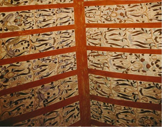 敦煌428窟介绍,敦煌329窟壁画飞天图