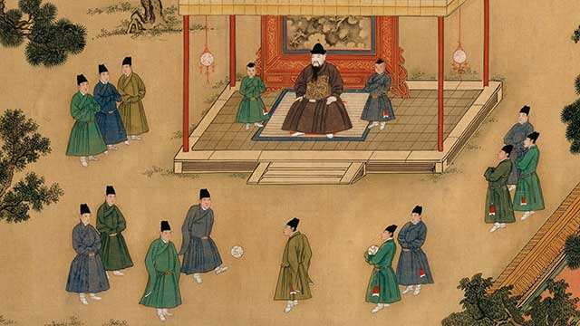 足球在中国古代的名字是蹴鞠,古代足球蹴鞠起源