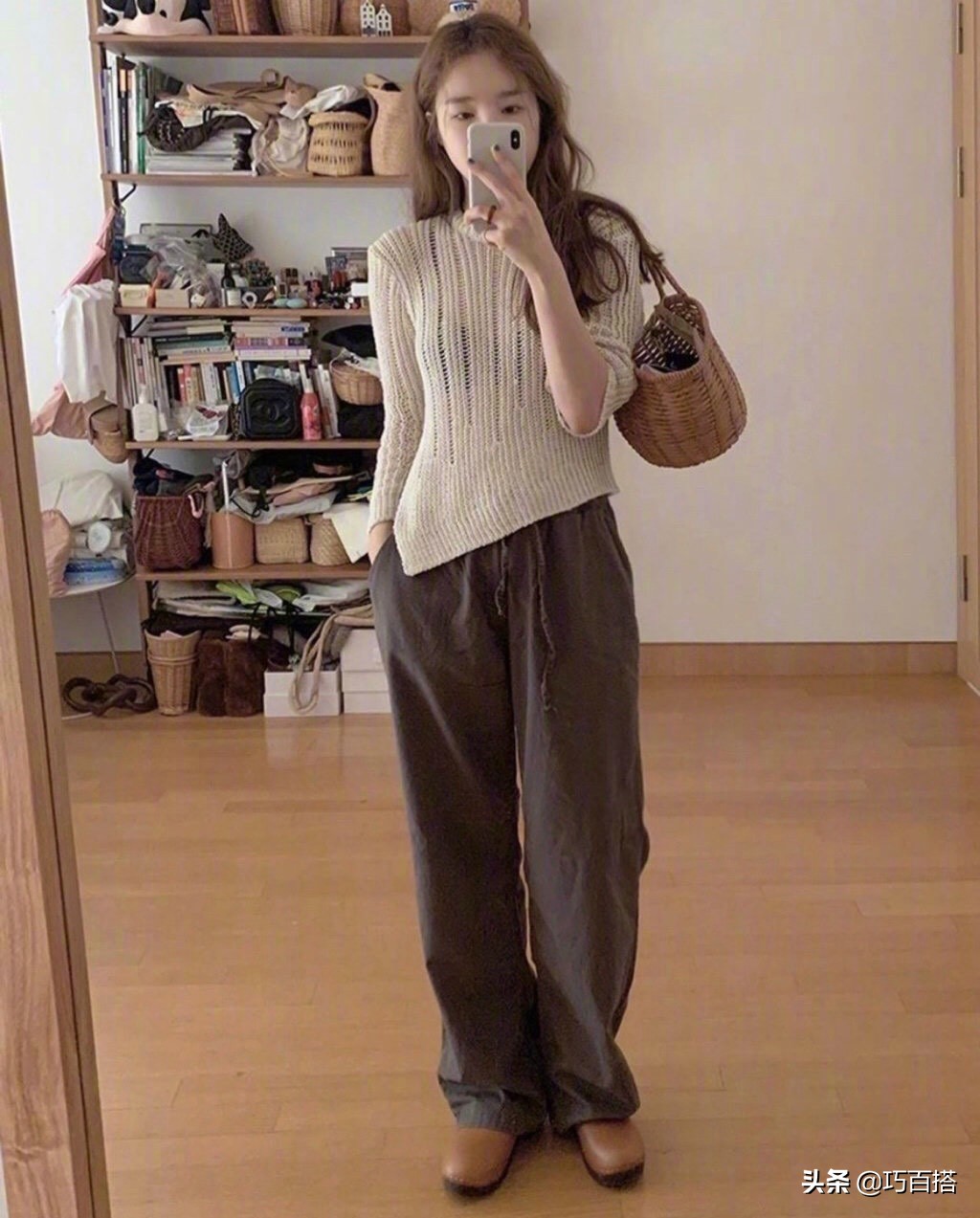 穿搭初秋这样穿不输韩国小姐姐,韩系穿搭秋季高级格子内搭