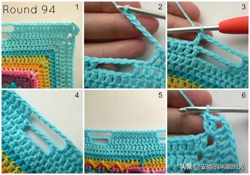 曼陀罗毯子编织教程,苏菲花园曼陀罗毯子钩法高清图解