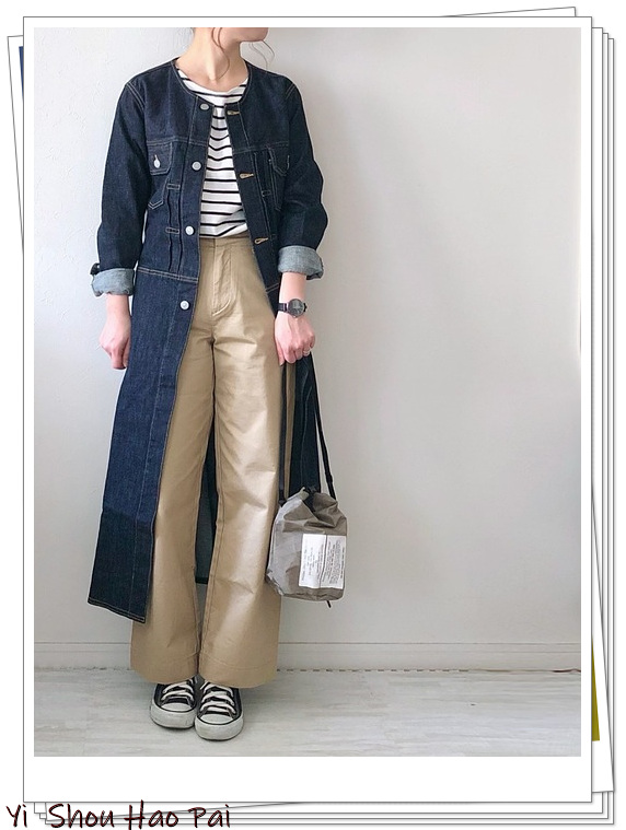 米色裤子怎么搭好看女装,慵懒风米色裤子怎么搭