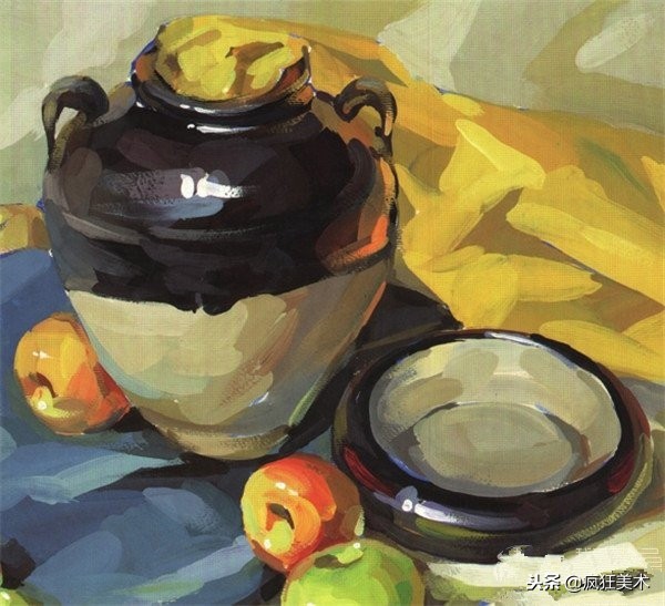 水粉陶罐的画法视频,陶罐的素描打形画法