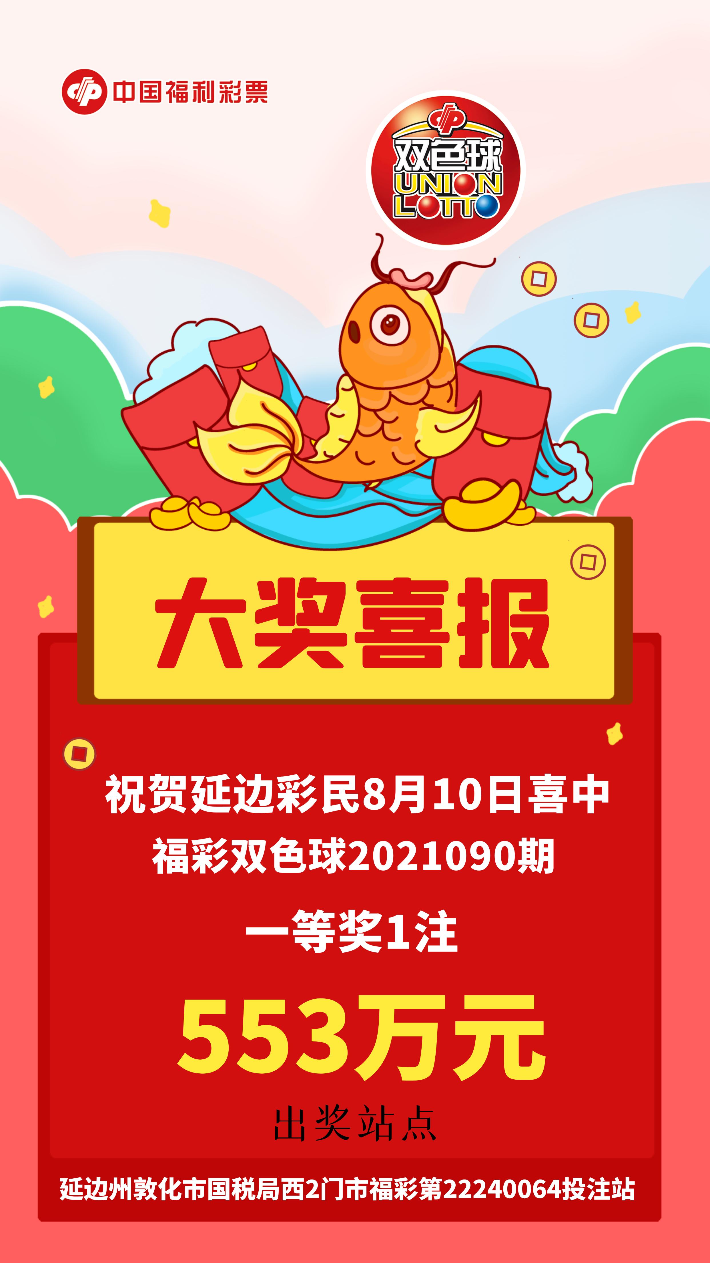 15元机选彩票中奖6122万元,一彩民10元喜中1000万