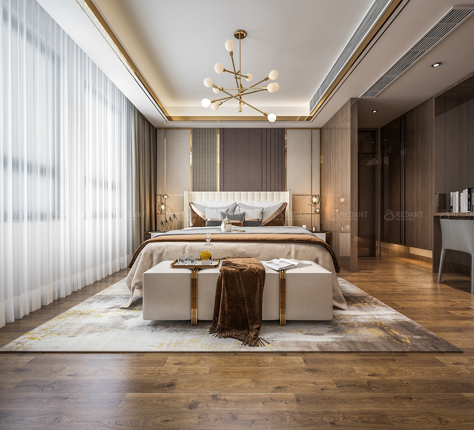 家是人间四月天，中赫*瑰园玫**450㎡现代风格「红蚂蚁装饰」