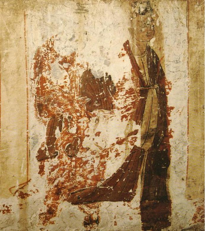 敦煌428窟介绍,敦煌329窟壁画飞天图