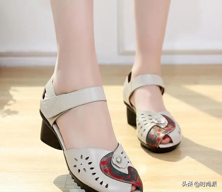 真皮凉鞋软底软皮穿着超舒服透气,真皮厚底凉鞋舒适大气