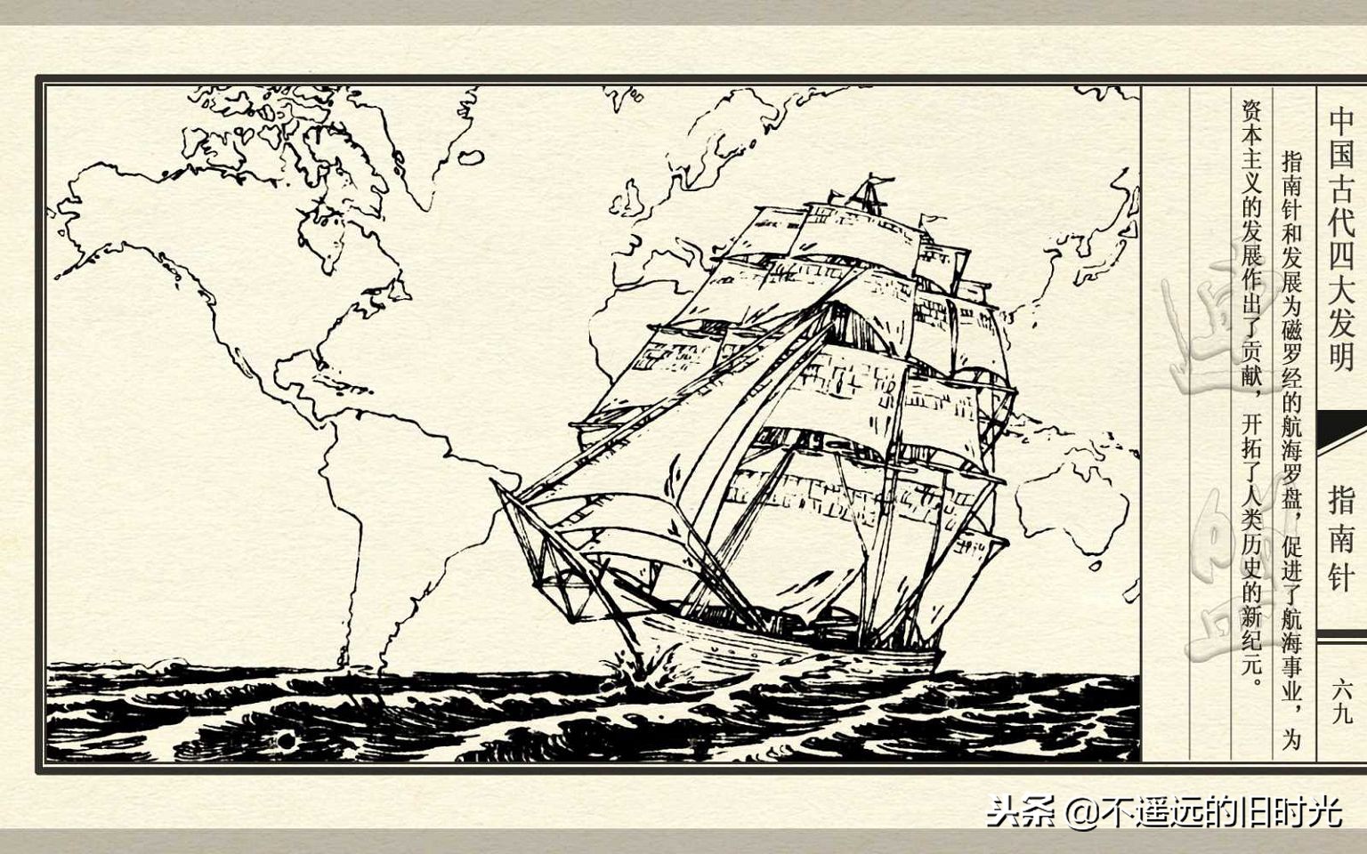 中国古代四大发明之指南针纯视频,中国四大发明指南针火药印刷