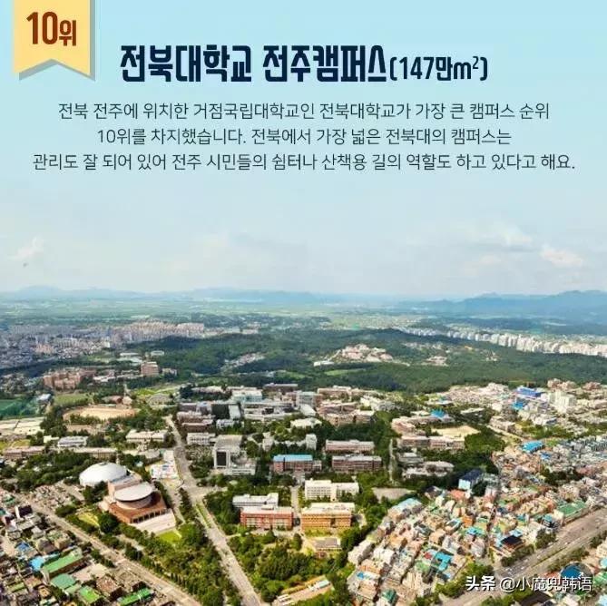 占地面积最大的韩国大学TOP30