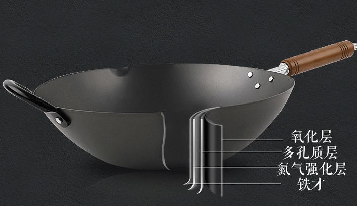 纯手工热锻铁锅,日本高纯度铁锅和精钢区别