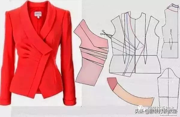 披肩连衣裙裁剪图纸教程,插肩袖浴袍风大衣裁剪