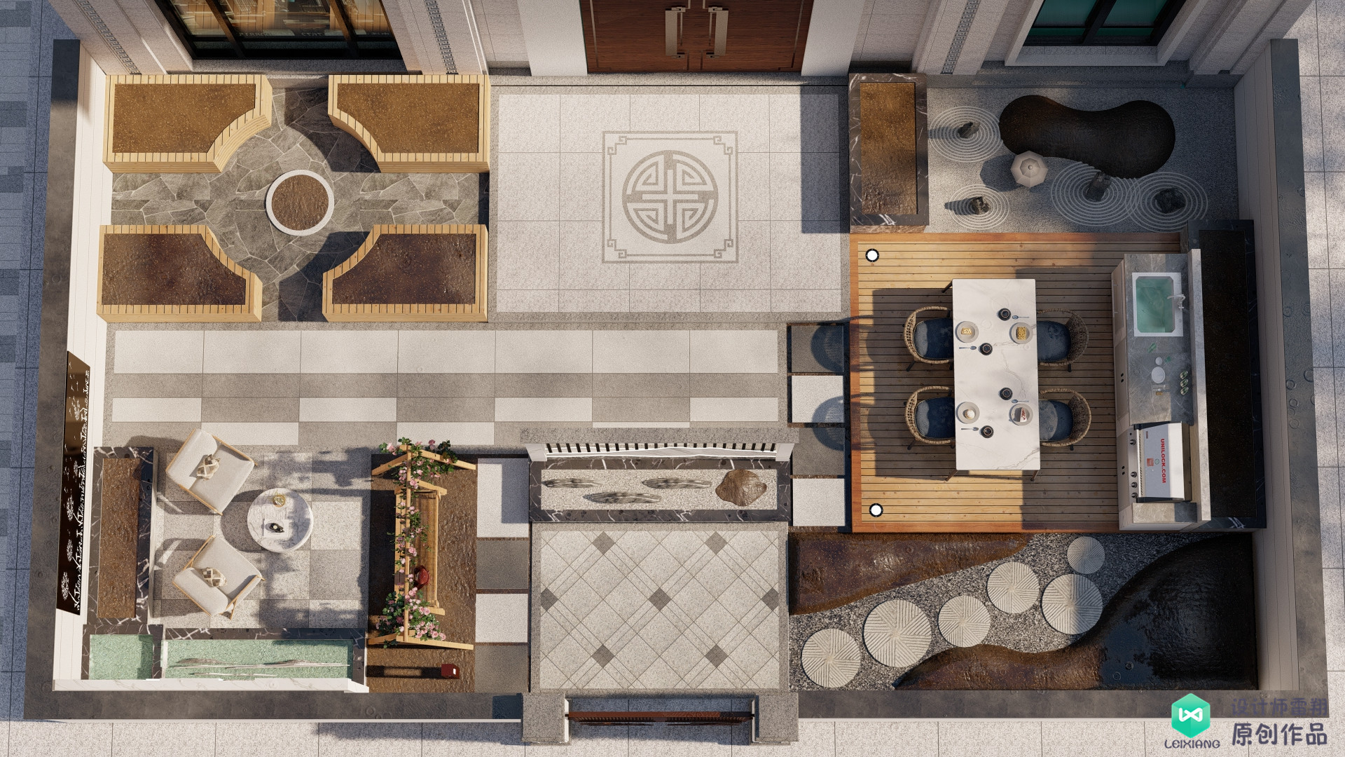 老公买下85㎡庭院，地面非要全部做硬化铺装，邻居竟想照着装