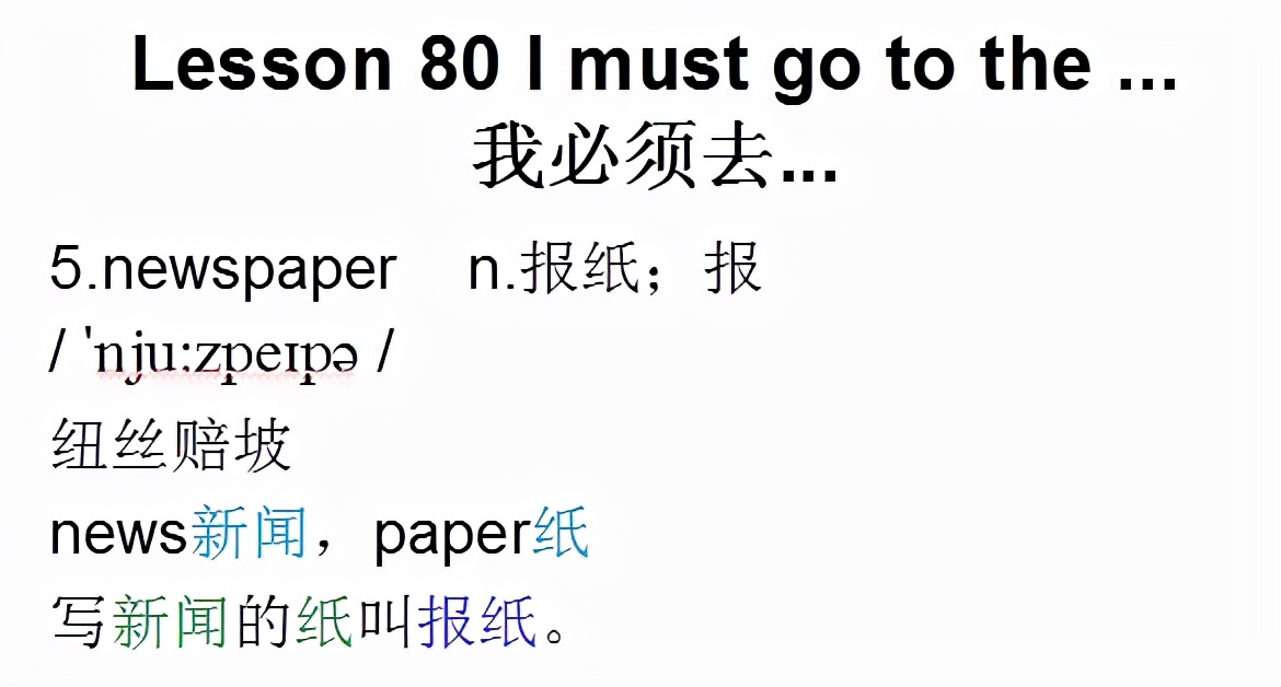 新概念英语第一册lesson8单词音频,新概念英语第一册音标对照本