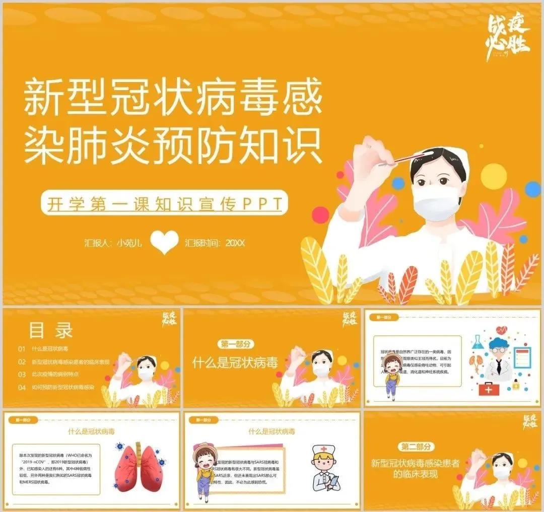 医疗科普ppt模板,医学健康小科普